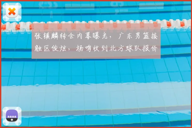 张镇麟转会内幕曝光,广东男篮接触区俊炫,杨鸣收到北方球队报价