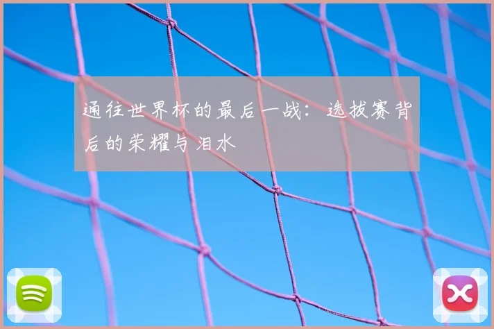 通往世界杯的最后一战:选拔赛背后的荣耀与泪水
