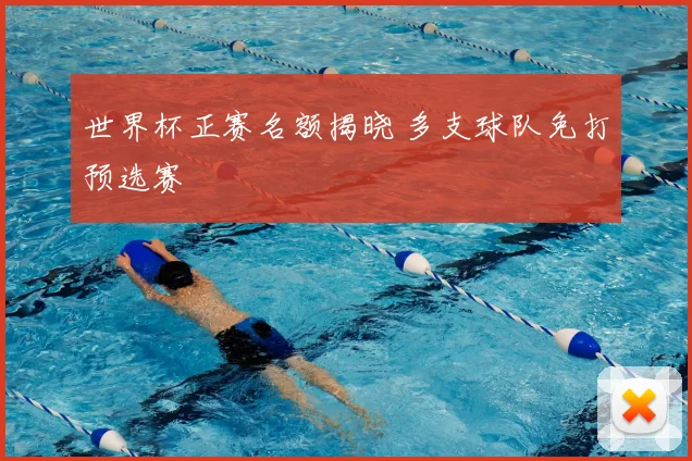 世界杯正赛名额揭晓 多支球队免打预选赛