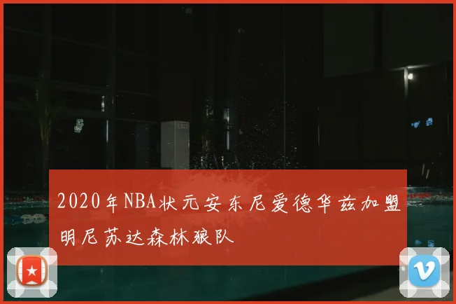 2020年NBA状元安东尼爱德华兹加盟明尼苏达森林狼队